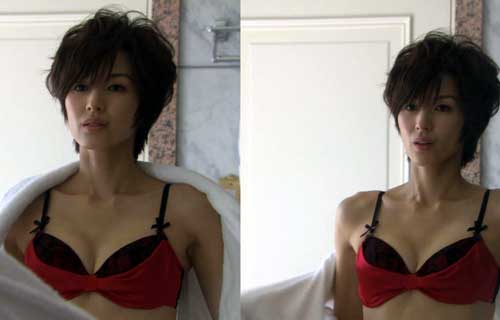吉瀬美智子 「ブラッディ・マンデー」赤黒ブラからおっぱいポロリ画像